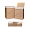 Hastings Home Portable Handmade Wicker Laundry Hampers with Lid made of Water Hyacinth, Set of 2 895248JRG - alternate 3